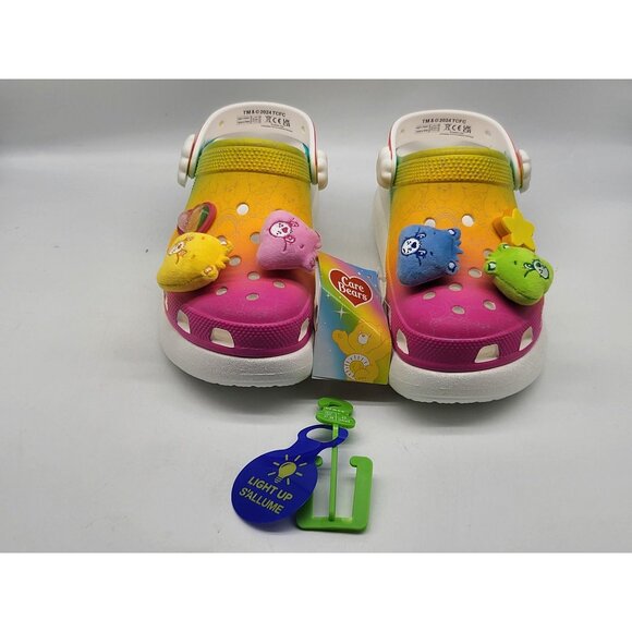 Crocs Care Bears Crush Clog Light-Up Rainbow Womens Shoes Size 7 - Picture 2 of 10